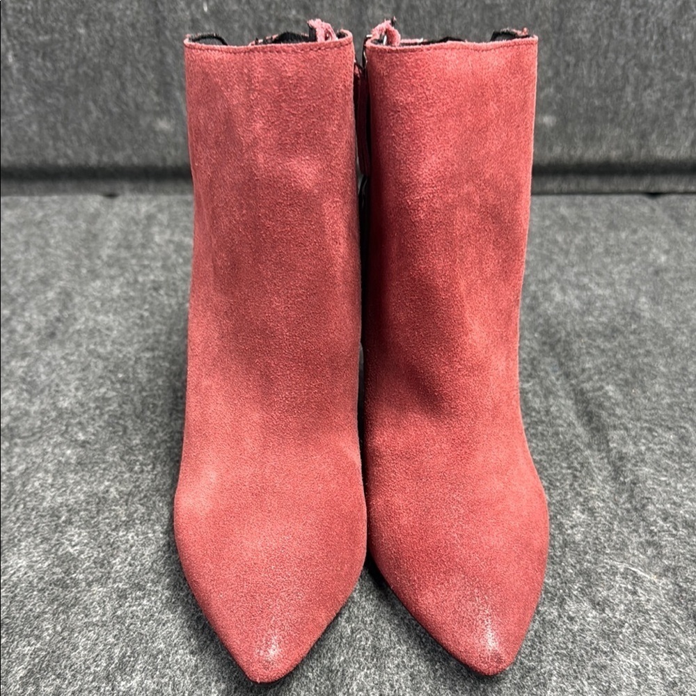 Mojo Moxy Red Ankle Booties with Pointed Toe - Picture 6 of 7